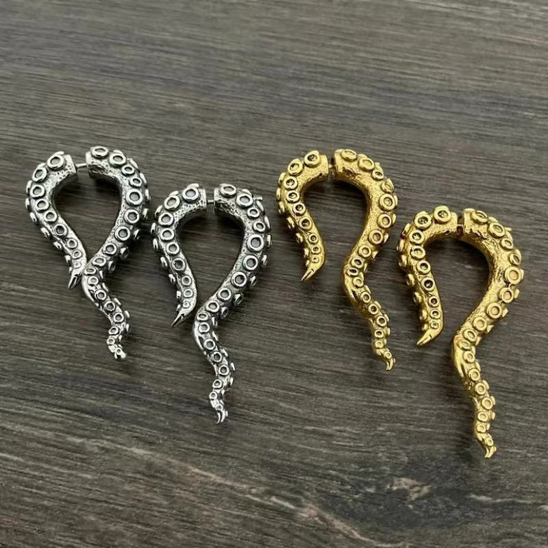 Dashingsoul Retro Dark Style Exaggerated Personality Octopus Tentacle Earrings