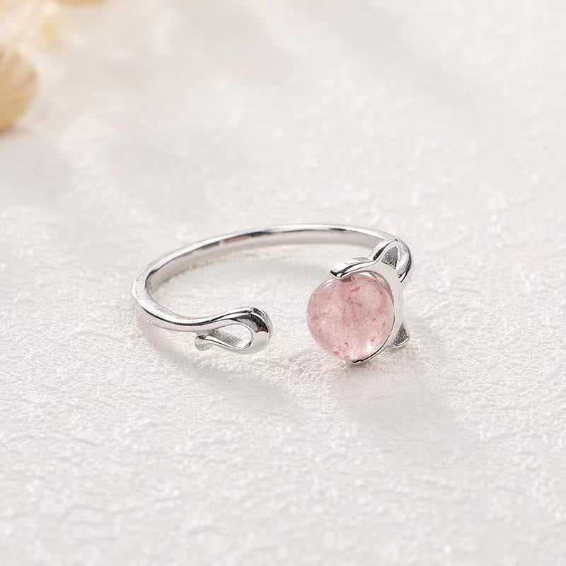 Dashingsoul Pink Cute Cat Claw Ring