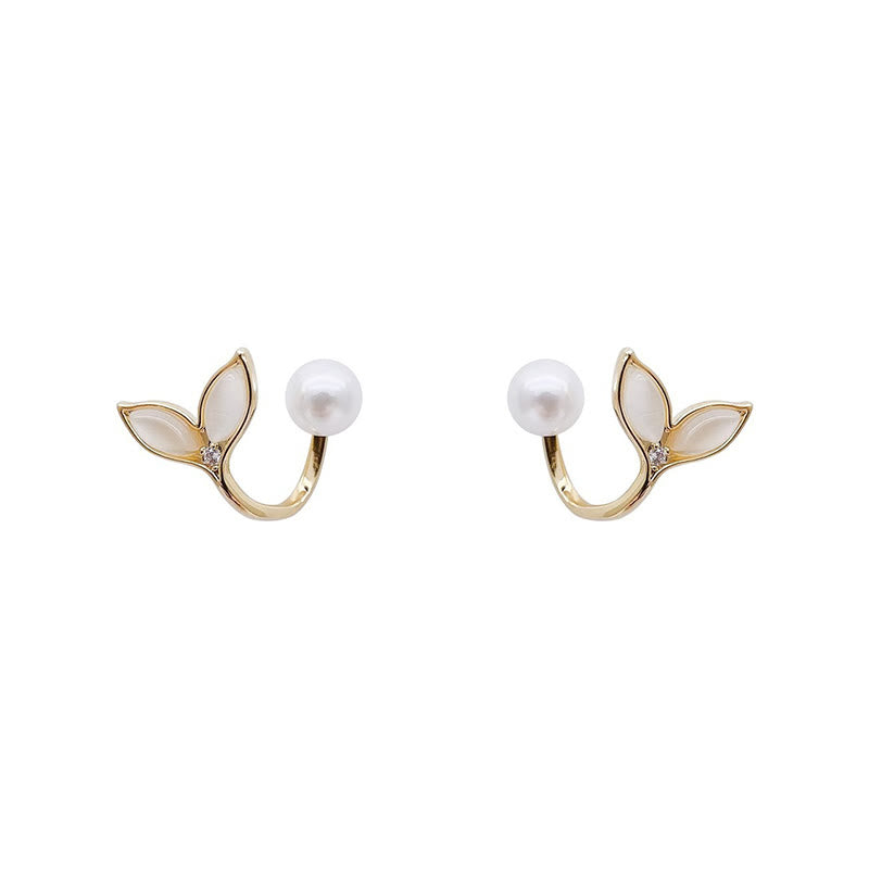 Dashingsoul Fishtail Pearl Earrings