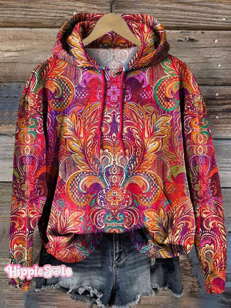 Women's Watercolor Floral Art Patterns Print Casual Sweatshirt