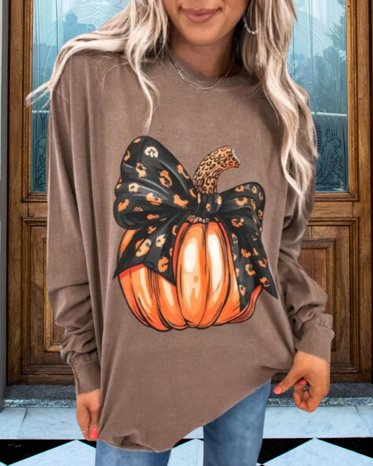 Leopard Pumpkin Sweatshirt