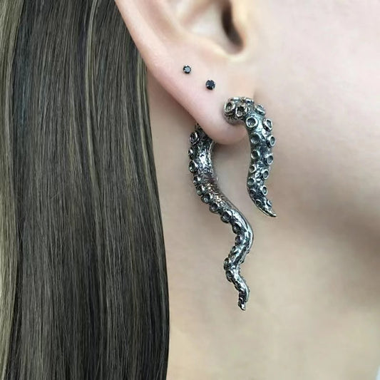 Dashingsoul Retro Dark Style Exaggerated Personality Octopus Tentacle Earrings