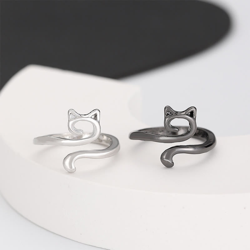 Dashingsoul Cute Geometric Cat Ring