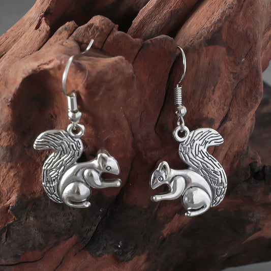 Vintage Cute Squirrel Earrings