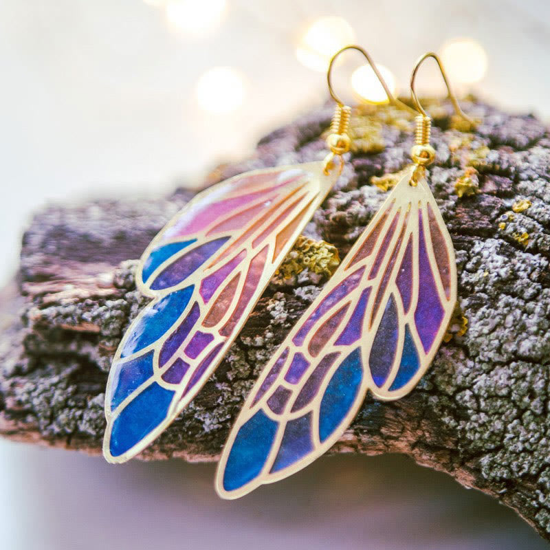 Women's Fantasy Gradient Butterfly Wings Earrings