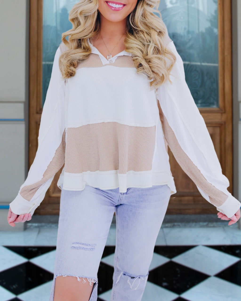 Cozy Cotton Colorblock Sweatshirt