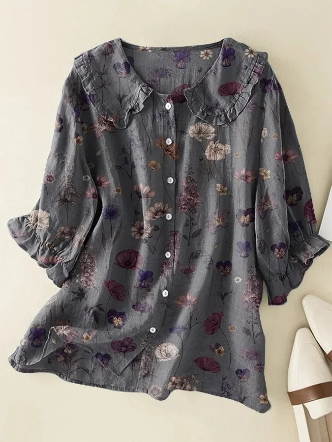 Women's Art Painting Hippie Print V-Neck T-Shirt