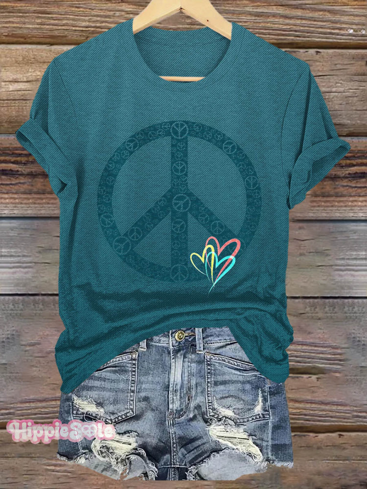 Peace And Love Art Print T-shirt