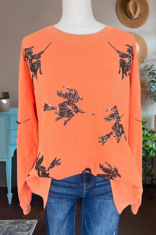 Witch Sequins Sweatshirt