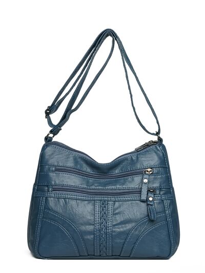 PU Leather Adjustable Strap Shoulder Bag