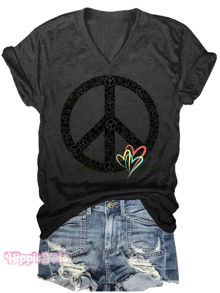 Peace And Love Art Print T-shirt