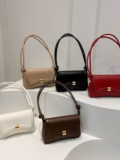 Knotted Strap PU Leather Handbag