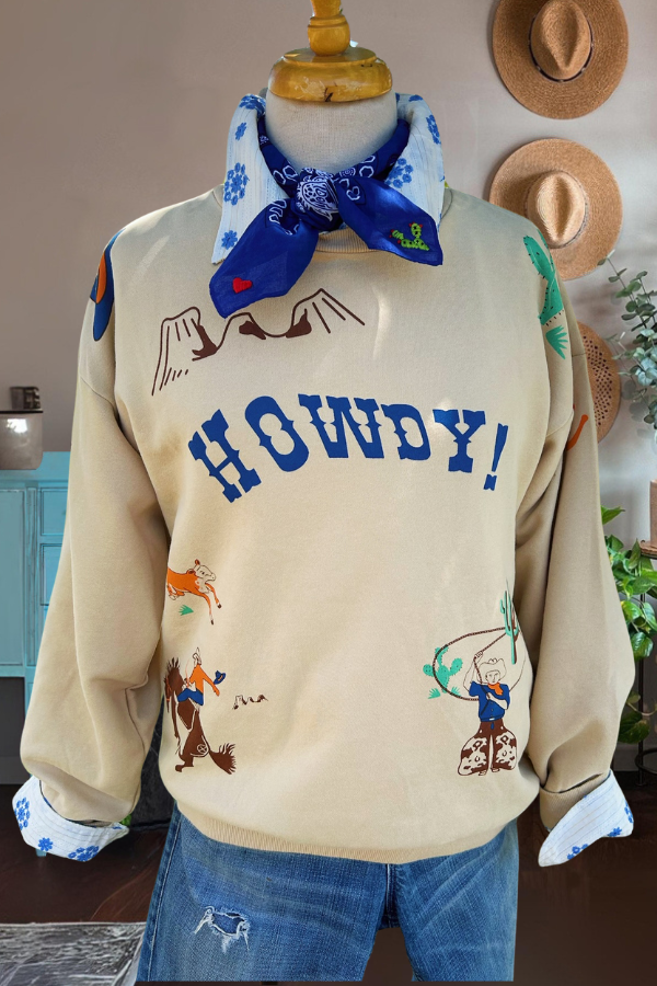 HOWDY Western Crewneck Sweatshirt