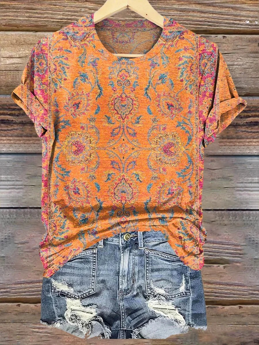 Floral Art Print T-Shirt