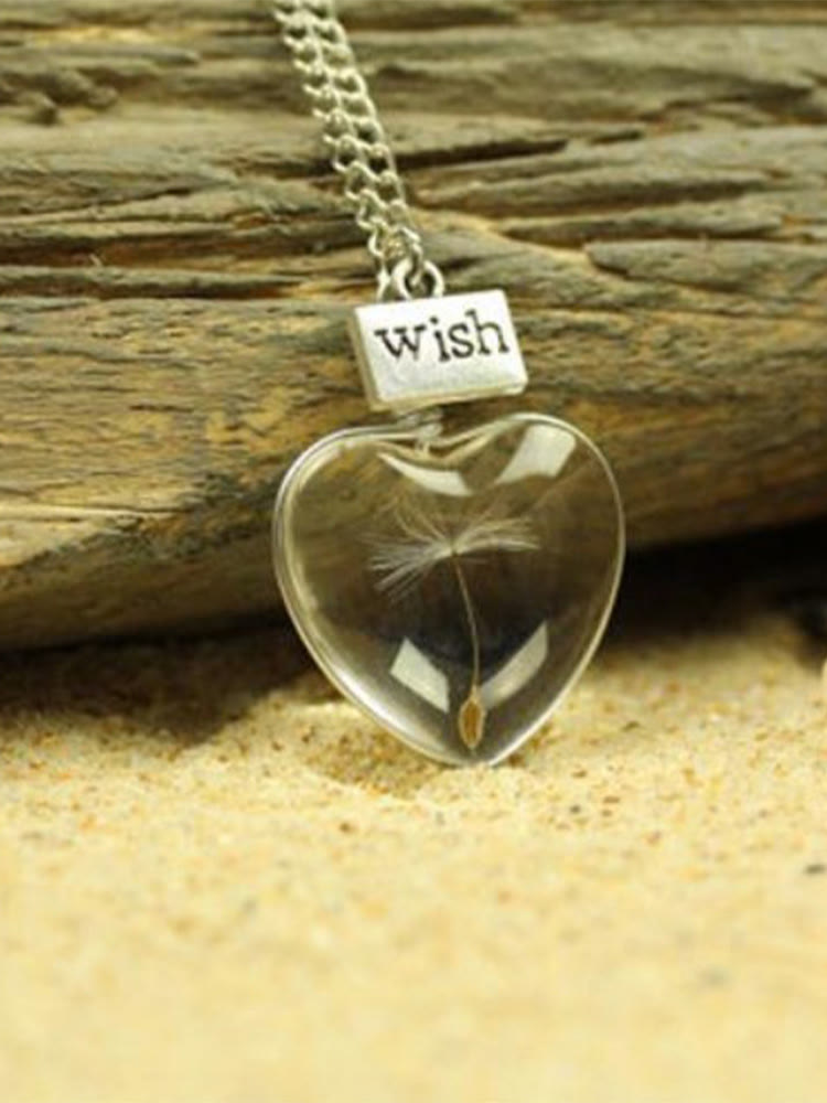 Dashingsoul Vintage Dandelion Crystal Necklace