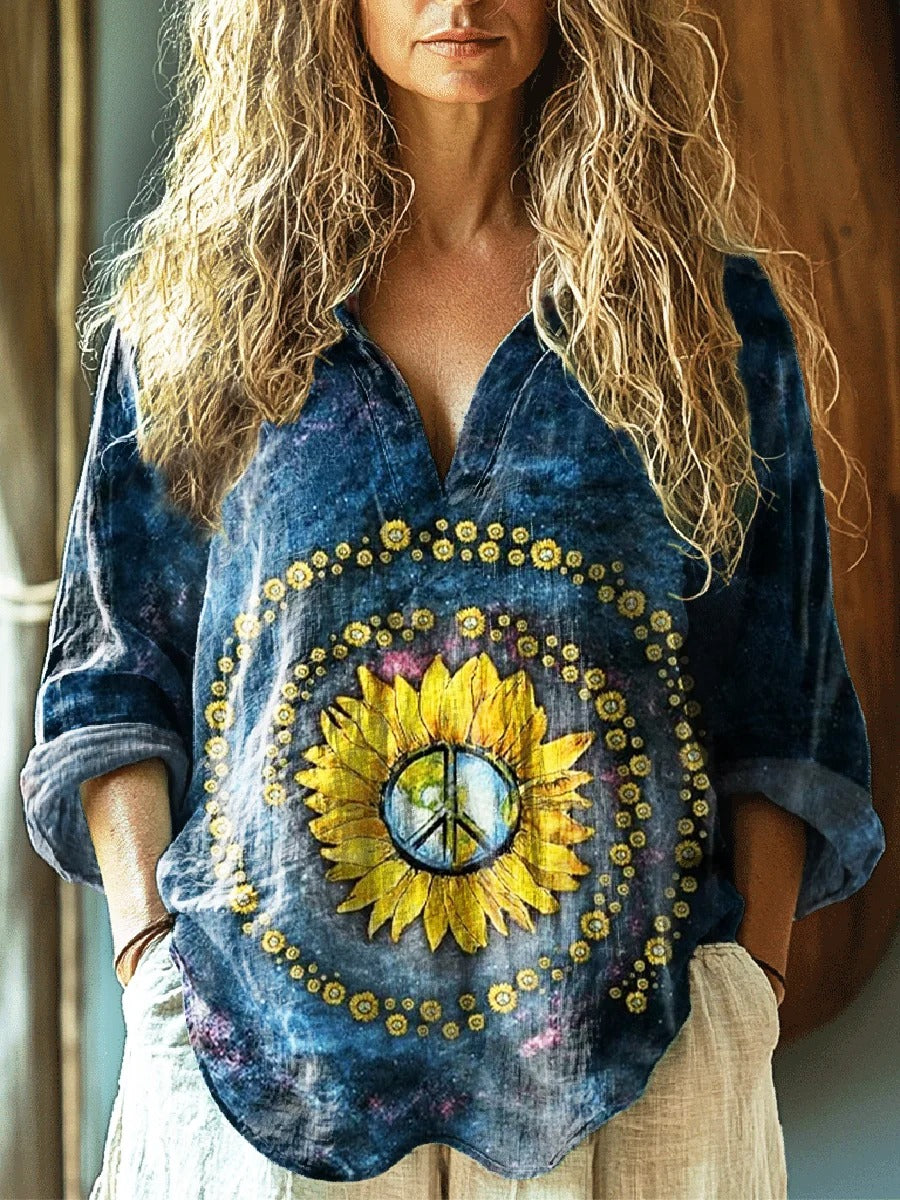 Hippie Tie Dye Art Print Casaul Short Sleeve T-shirt