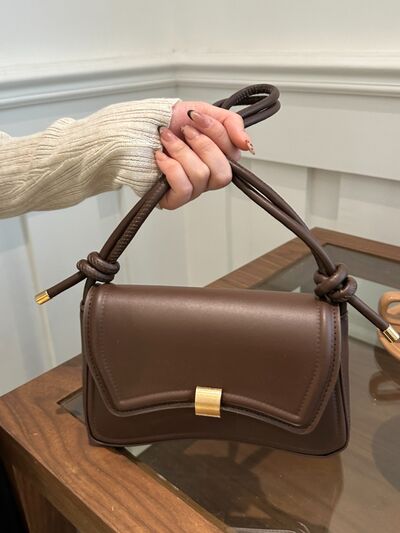 Knotted Strap PU Leather Handbag