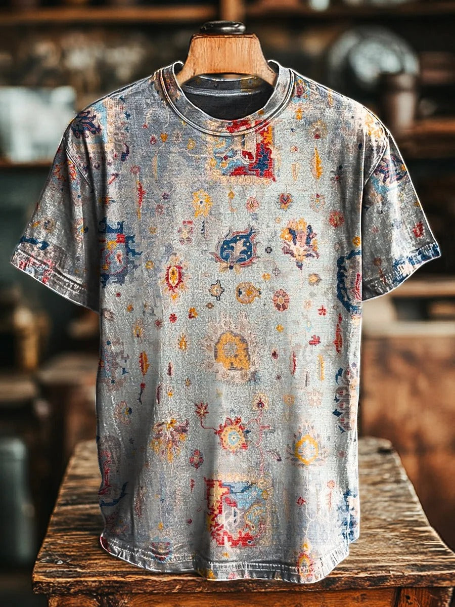 Retro Abstraction Art Print Casual Short Sleeve T-shirt