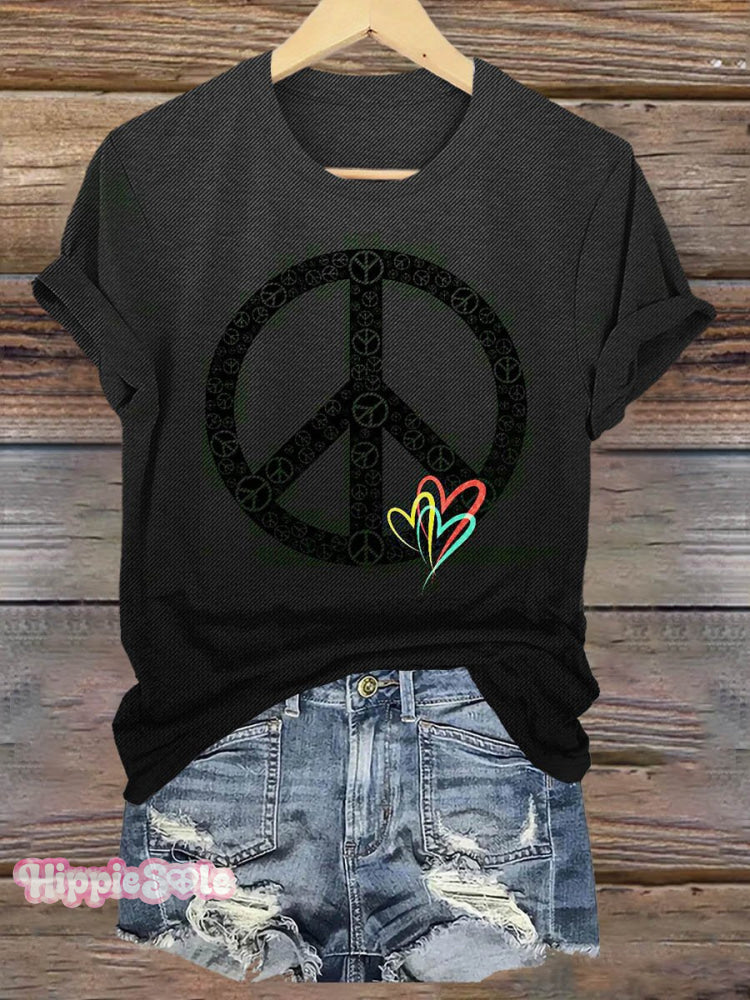 Peace And Love Art Print T-shirt