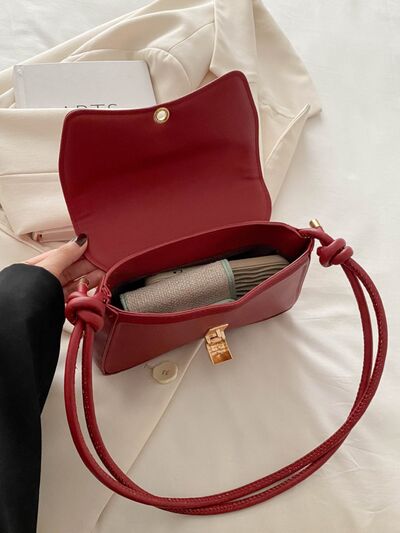 Knotted Strap PU Leather Handbag