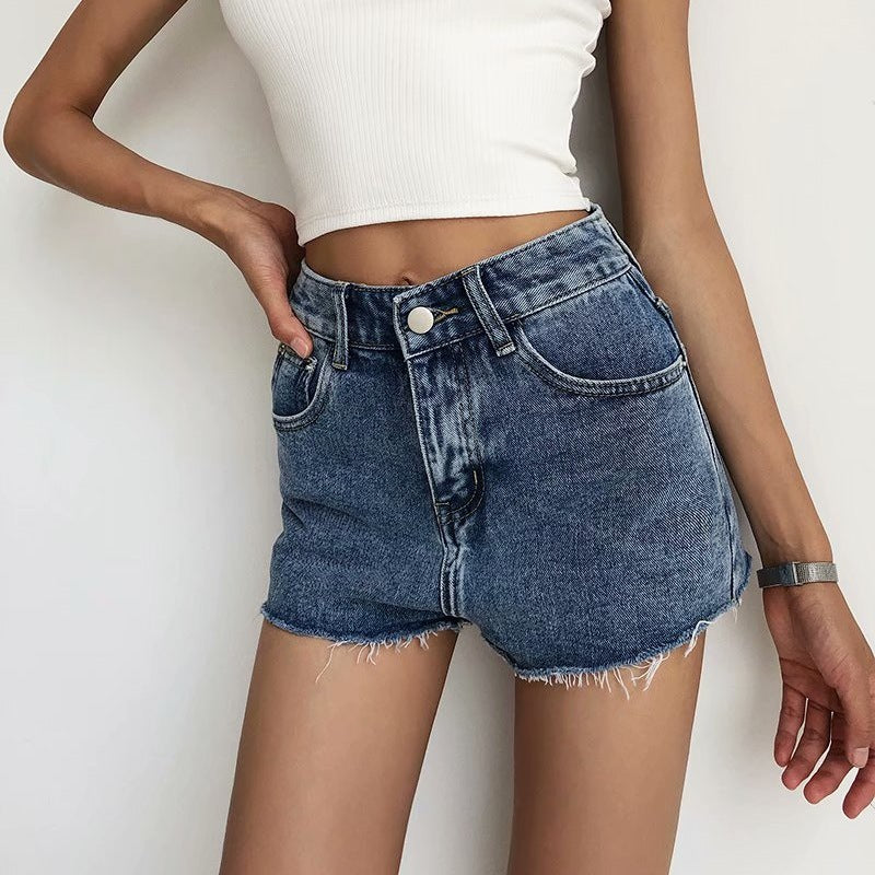 Dashingsoul Casual Pockets Tassels Denim Shorts