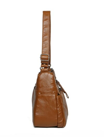 PU Leather Adjustable Strap Shoulder Bag