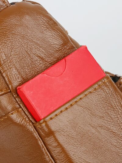 PU Leather Adjustable Strap Shoulder Bag