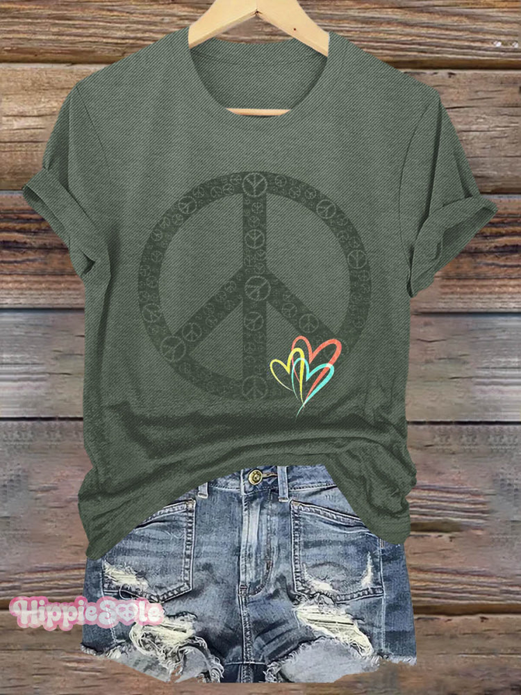 Peace And Love Art Print T-shirt