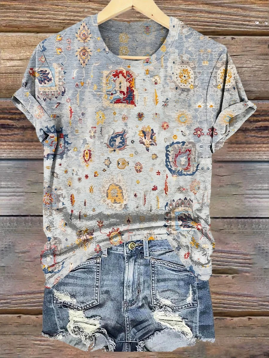 Floral Art Print T-Shirt