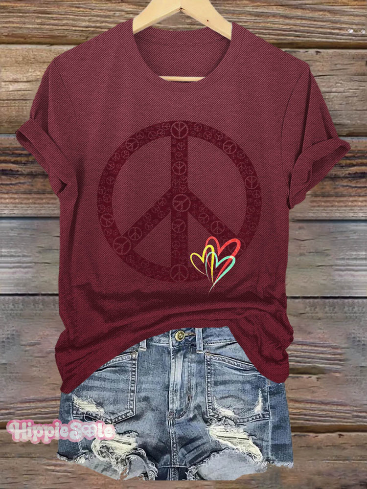 Peace And Love Art Print T-shirt