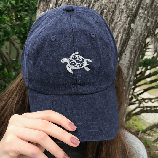 Dashingsoul Sea Turtle Print Washed Cap