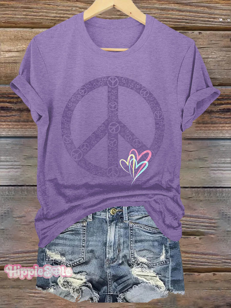 Peace And Love Art Print T-shirt