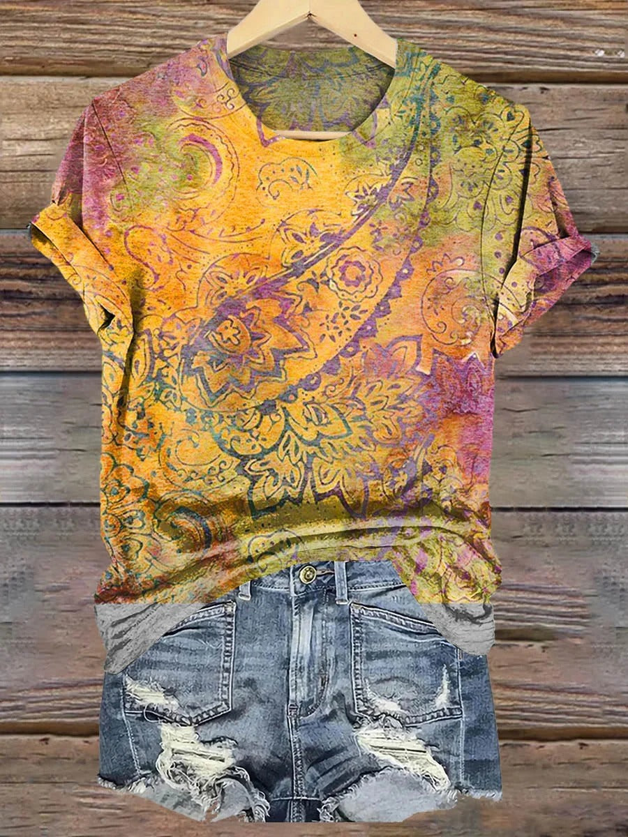 Floral Art Print T-Shirt