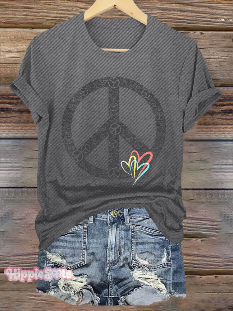 Peace And Love Art Print T-shirt