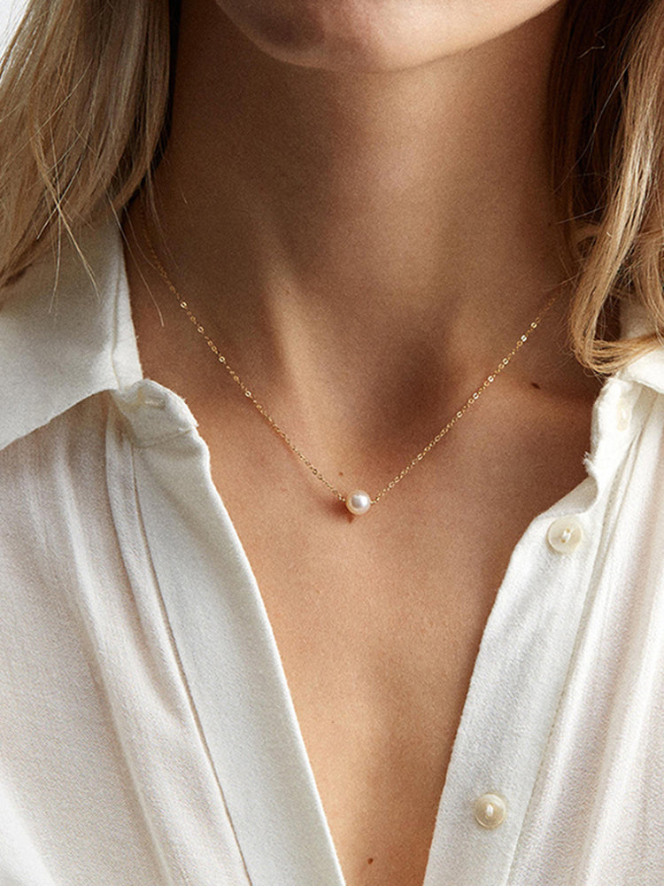 Dashingsoul Fashion Casual Simple Imitation Pearl Necklace